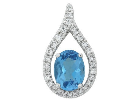 14KW Aquamarine Dia Dia-P20319