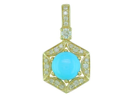 14KY Turquoise Dia Dia-P20787