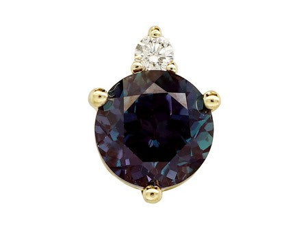 14KW Created Alexandrite Dia Dia-P20971