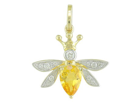 14KY+W Citrine Dia Dia-P21592