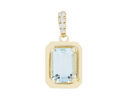 14KW London Blue Topaz Dia Dia-P21763