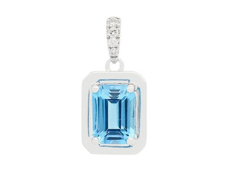 14KW London Blue Topaz Dia Dia-P21763