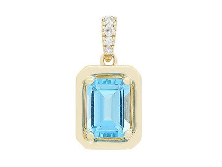 14KW London Blue Topaz Dia Dia-P21763