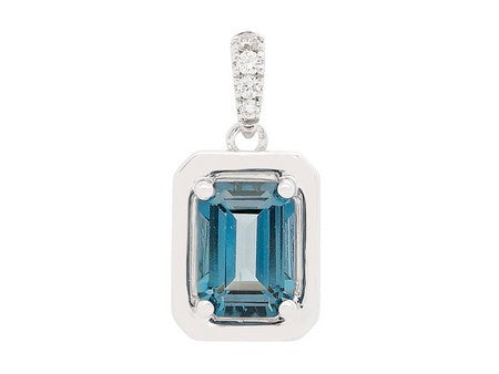 14KW London Blue Topaz Dia Dia-P21763