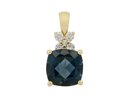 14KY London Blue Topaz Dia Dia-PE1394