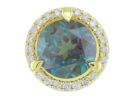 14KY Created Alexandrite Dia Dia-PE1908