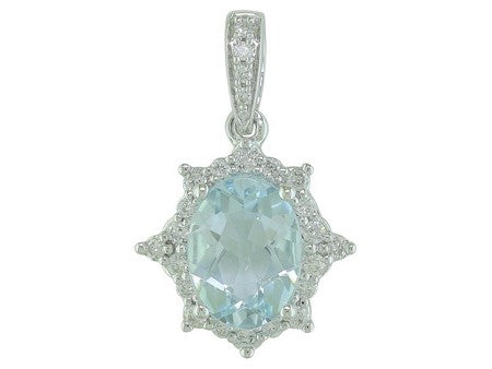 14KY London Blue Topaz Dia Dia-PE3876