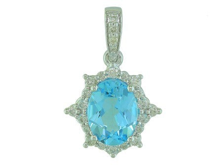 14KY London Blue Topaz Dia Dia-PE3876