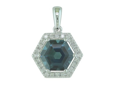 14KY Green Amethyst Dia Dia-PE3921