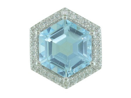 14KY London Blue Topaz Dia Dia-PE3922