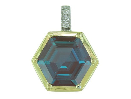 14KTT Created Alexandrite Dia Dia-PE3924