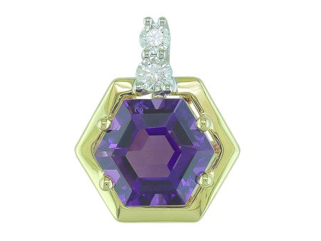 14KTT Amethyst Dia Dia-PE3926