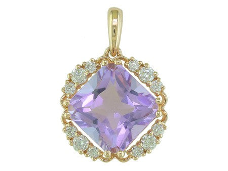 14KP Pink Amethyst Dia Dia-PE4033