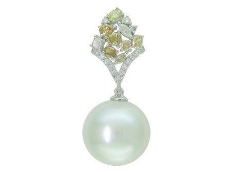 14KW South Sea Pearl Nature Fancy Color Diamond Nature Fancy Color Diamond-PG3550