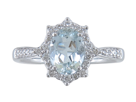 14KW London Blue Topaz Dia Dia-R28786