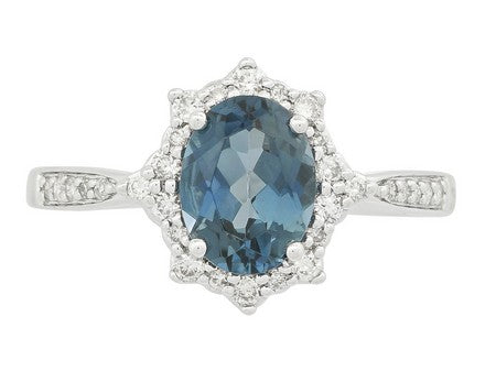 14KW London Blue Topaz Dia Dia-R28786