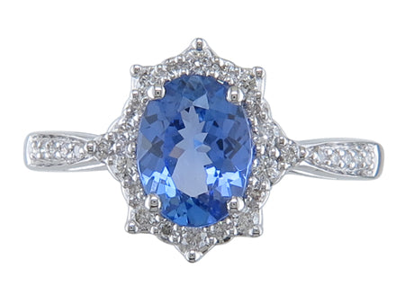 14KW London Blue Topaz Dia Dia-R28786