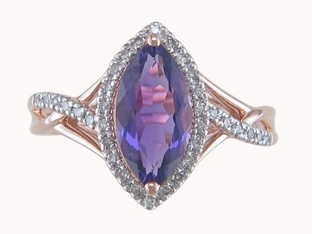 14KY London Blue Topaz Dia Dia-R30071