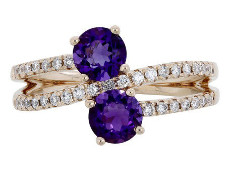 14KP Amethyst Dia Dia-R33766