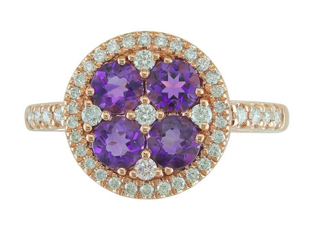 14KP Amethyst Dia Dia-R34457