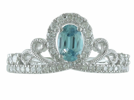 14KW Blue Zircon Dia Dia-R34600