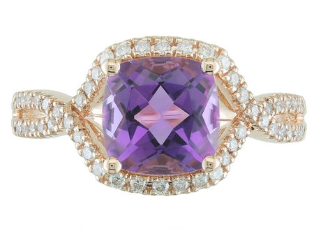 14KP Amethyst Dia Dia-R34671