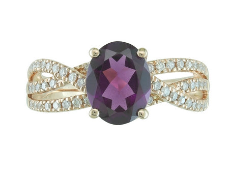 14KP Rhodolite Garnet Dia Dia-R34703