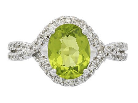 14KY Peridot Dia Dia-R34772