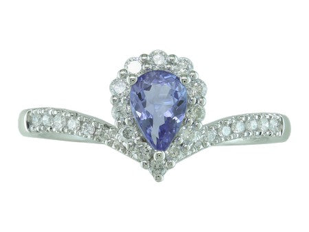 14KY London Blue Topaz Dia Dia-R34814