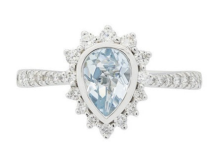 14KY London Blue Topaz Dia Dia-R34820