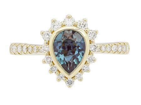 14KY London Blue Topaz Dia Dia-R34820