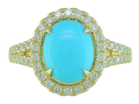 14KW Turquoise Dia Dia-R34847