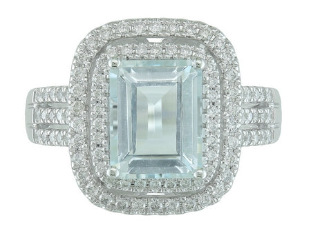 14KW Aquamarine Dia Dia-R34871