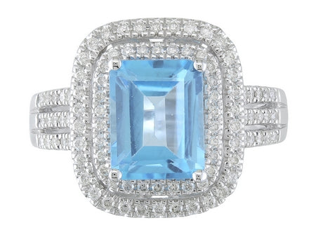 14KW Aquamarine Dia Dia-R34871