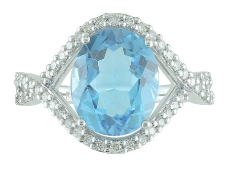 14KW Aquamarine Dia Dia-R34875