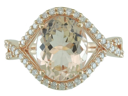 14KW Aquamarine Dia Dia-R34875