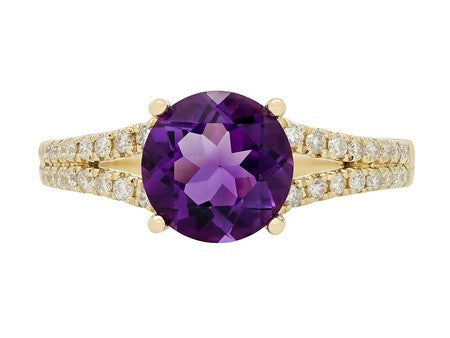 14KY Created Alexandrite Dia Dia-R35352