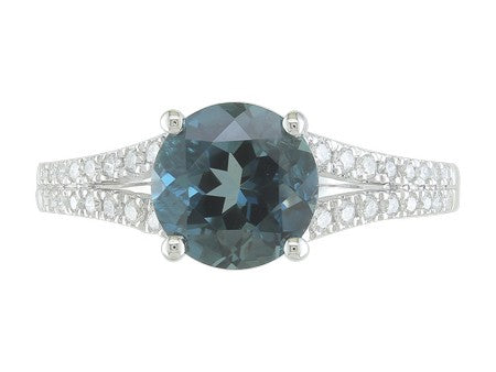 14KY Created Alexandrite Dia Dia-R35352