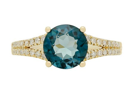 14KY Created Alexandrite Dia Dia-R35352