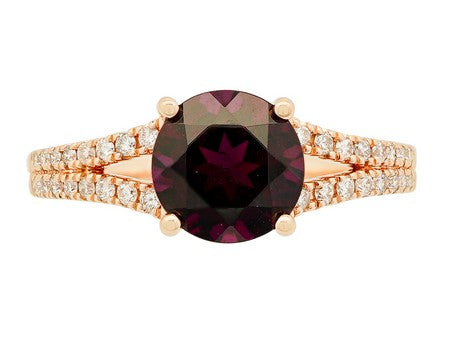 14KY Created Alexandrite Dia Dia-R35352