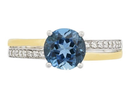 14KTT Citrine Dia Dia-R35353