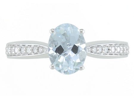 14KY London Blue Topaz Dia Dia-R35358