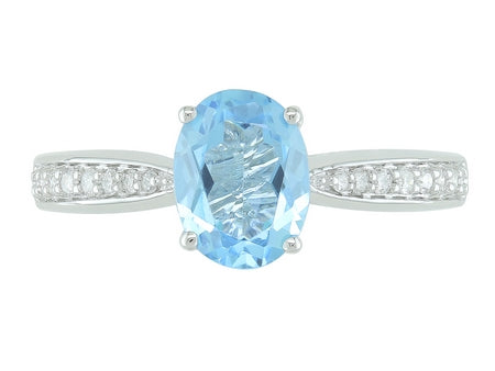 14KY London Blue Topaz Dia Dia-R35358