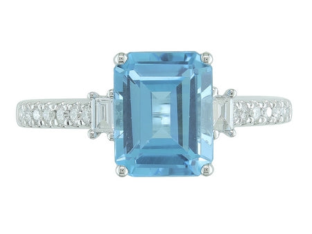 14KW London Blue Topaz Dia Dia-R35367