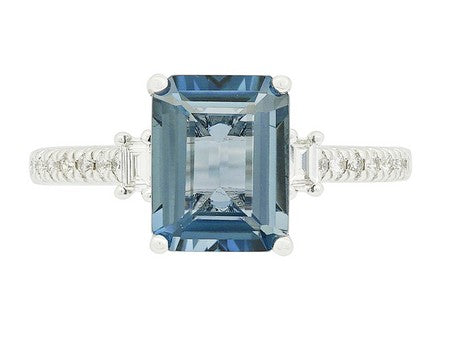 14KW London Blue Topaz Dia Dia-R35367