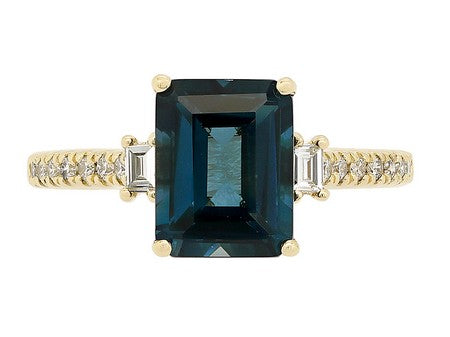 14KW London Blue Topaz Dia Dia-R35367