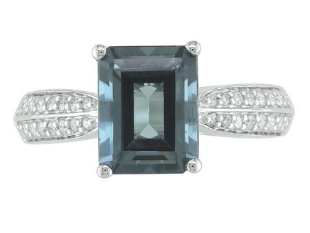 14KW London Blue Topaz Dia Dia-R35369