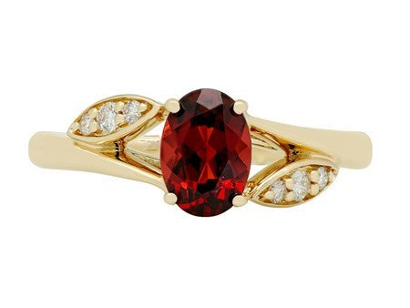 14KY Garnet Dia Dia-R35489