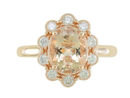 14KP Morganite Dia Dia-R35498