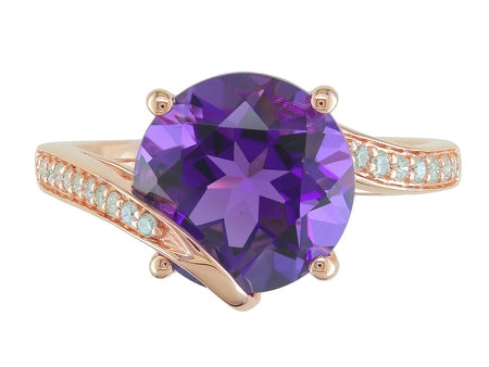 14KW Amethyst Dia Dia-R35837